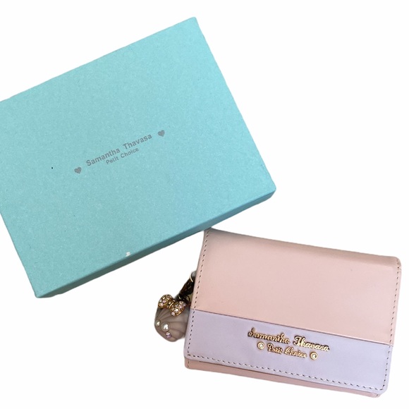 Baby Pink and Lavender Tri Fold Wallet